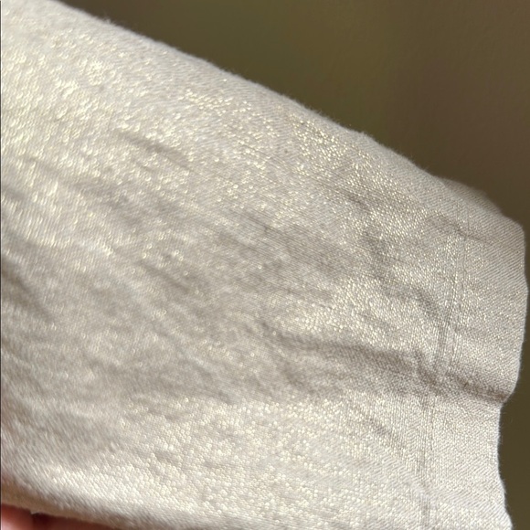 Worthington M Linen Blend Blazer Jacket Snap Front Metallic Gold Thread Accent - Picture 5 of 7